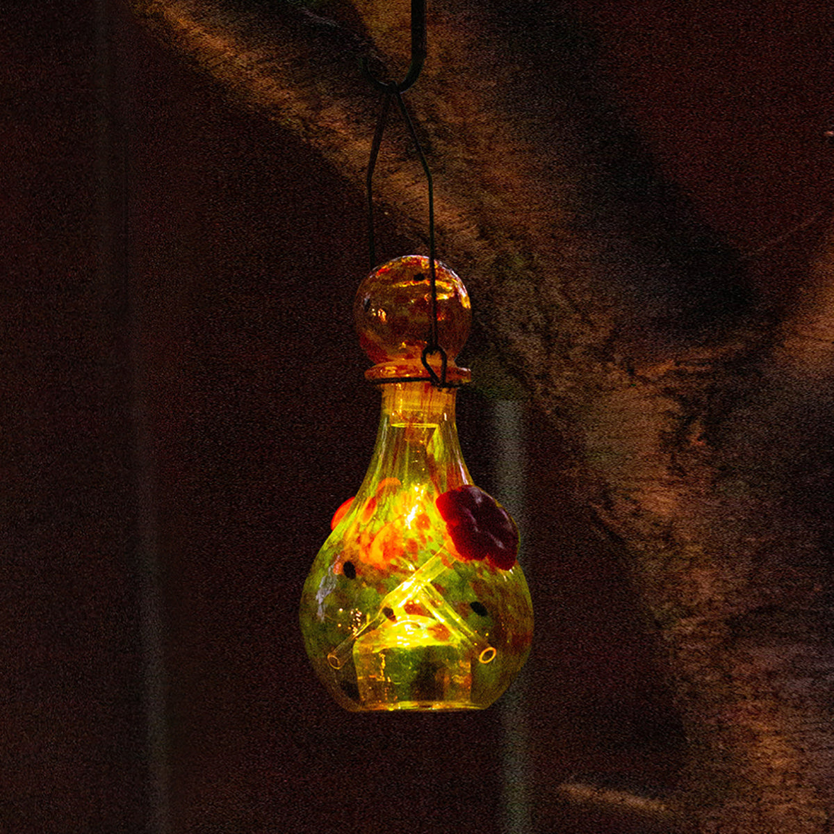LunaLite Vase Hummingbird Feeder - Mercury
