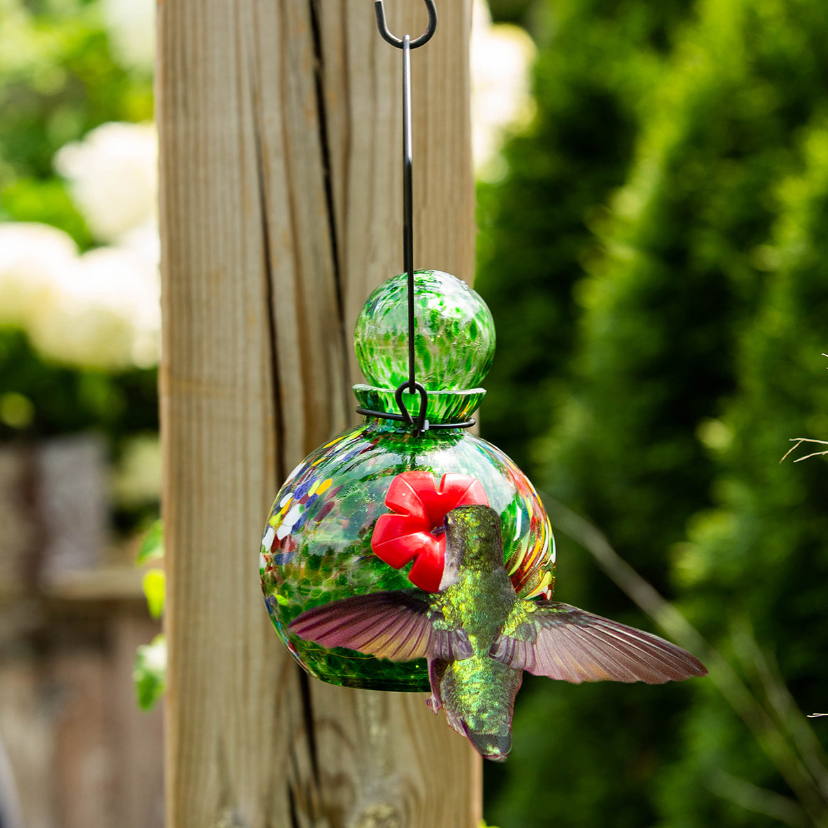 LunaLite Globe Hummingbird Feeder - Green