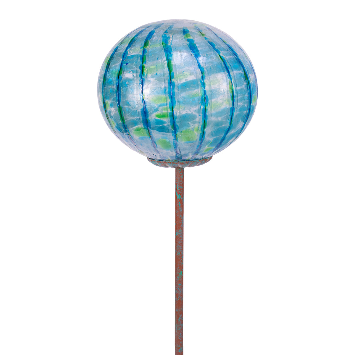 8" Elliptical Lollipop Globe Stake - KD (Blue)