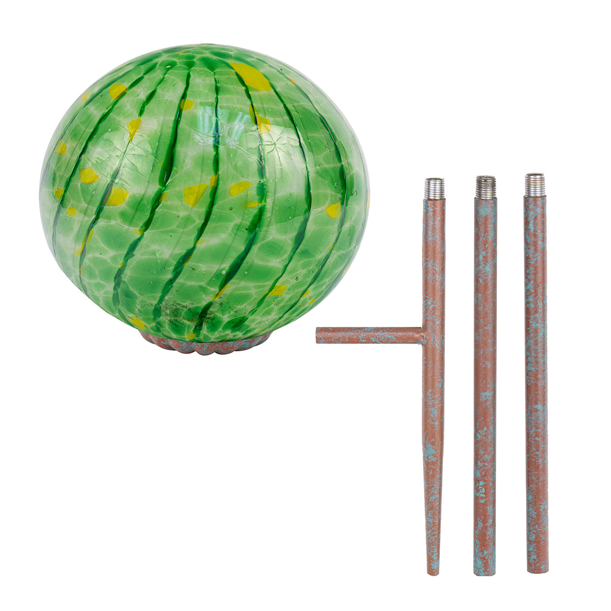 8" Elliptical Lollipop Globe Stake - KD (Green)