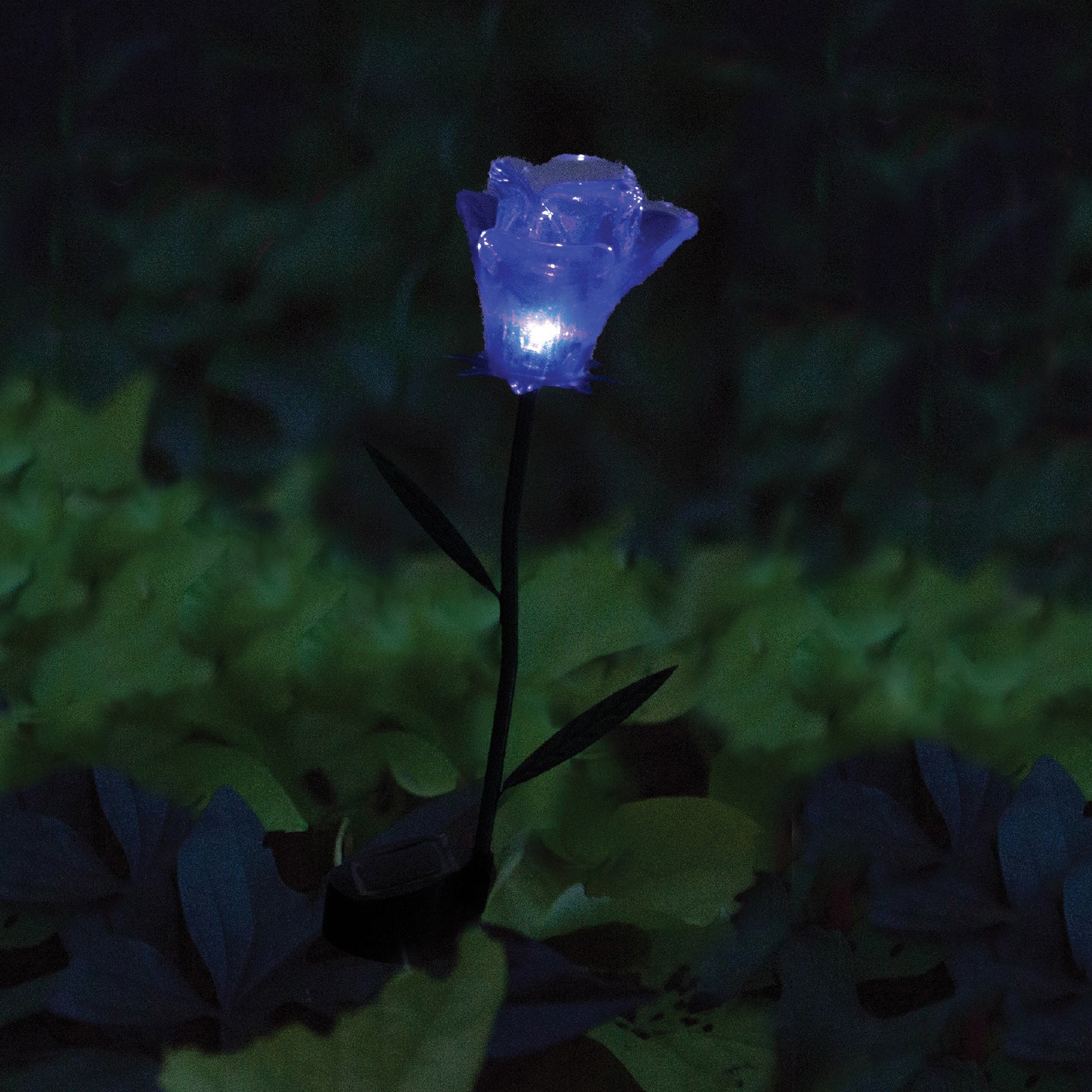 LunaLite Rose Planter Stake - Blue