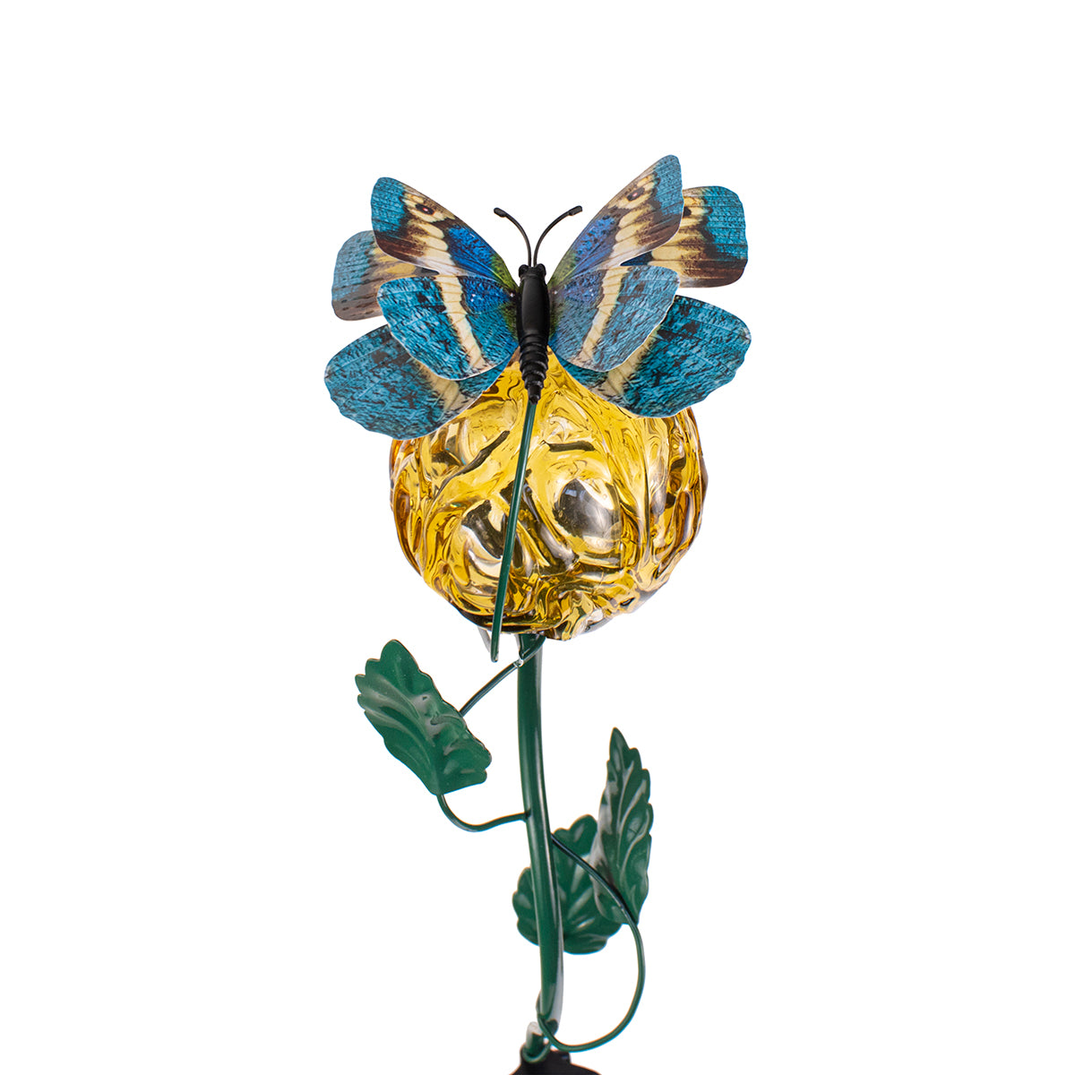 LunaLite Butterfly - Cranium Planter Stake - Amber