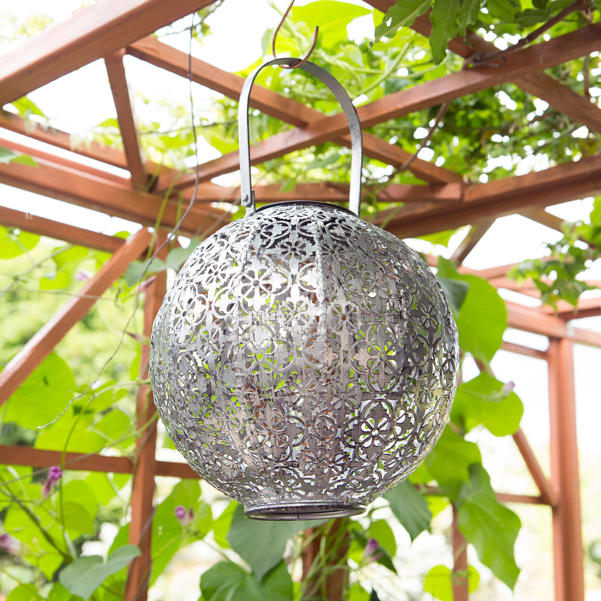 Casablanca Solar Lantern - silver