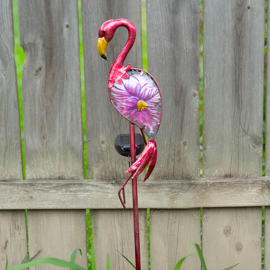 LunaLite Flamingo Solar Stake - Flower