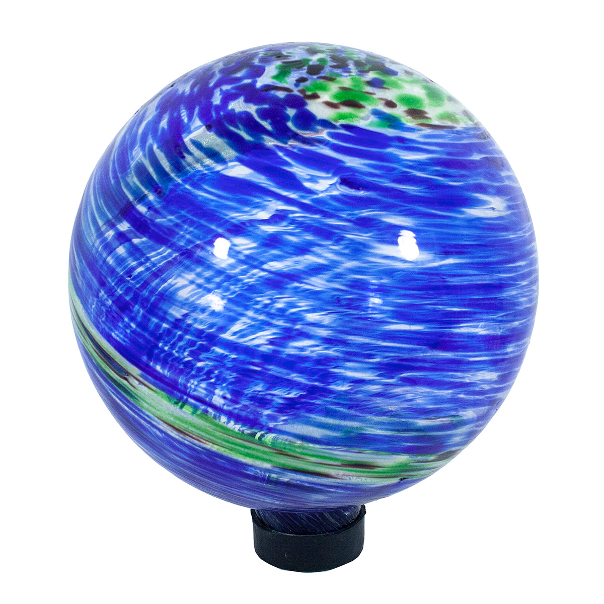 10" Blue Swirl Illuminarie Gazing Globe