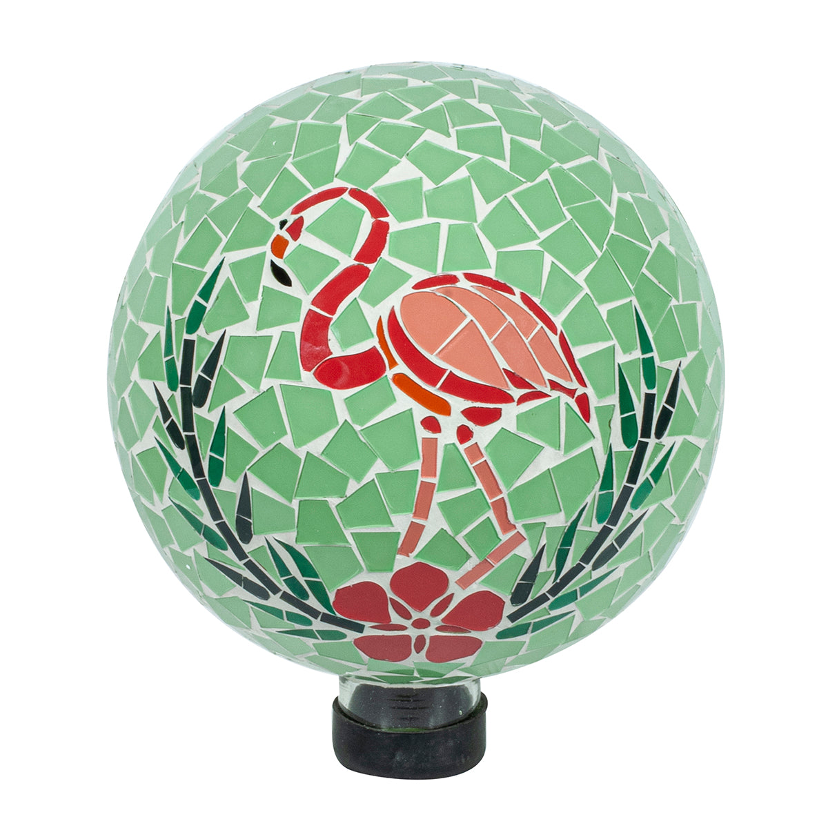10" Pink Flamingo Mosaic Globe