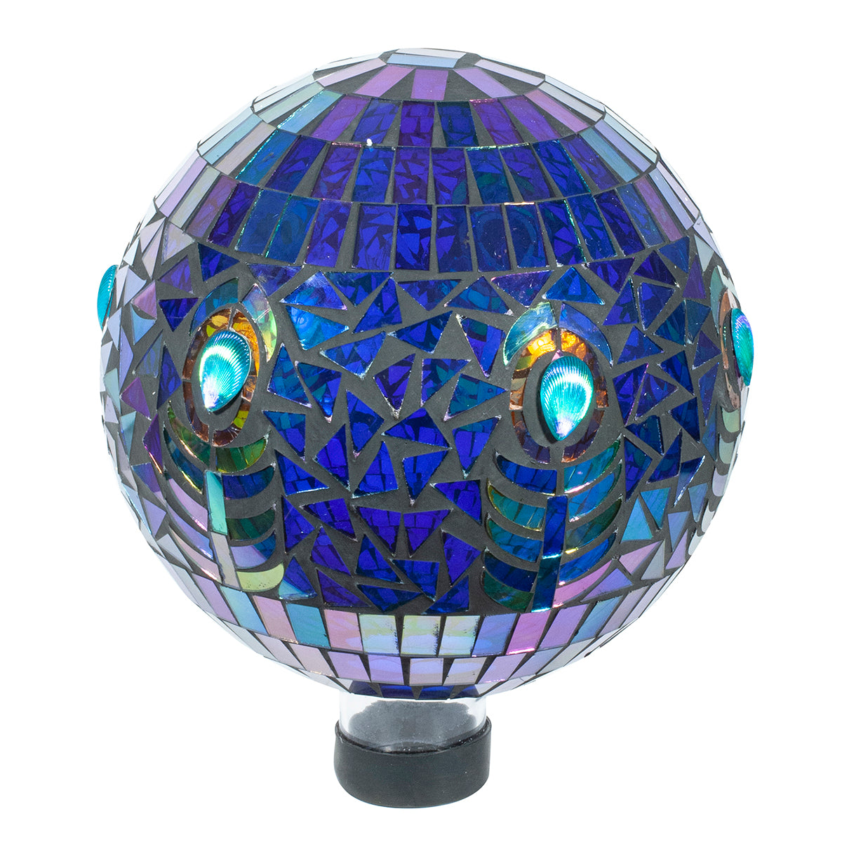 10" Translucent Peacock Mosaic Globe