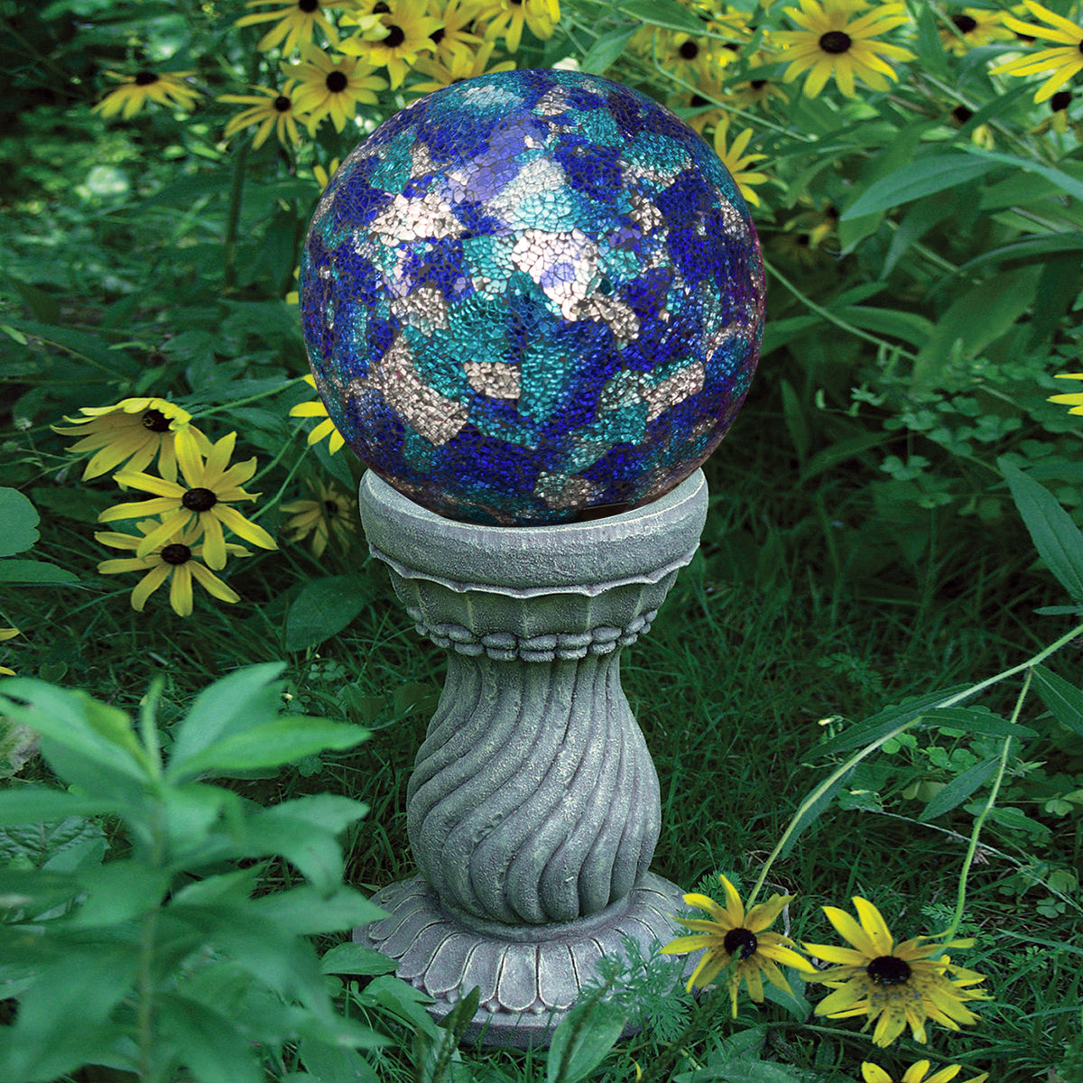 Serpentine Globe Pedestal