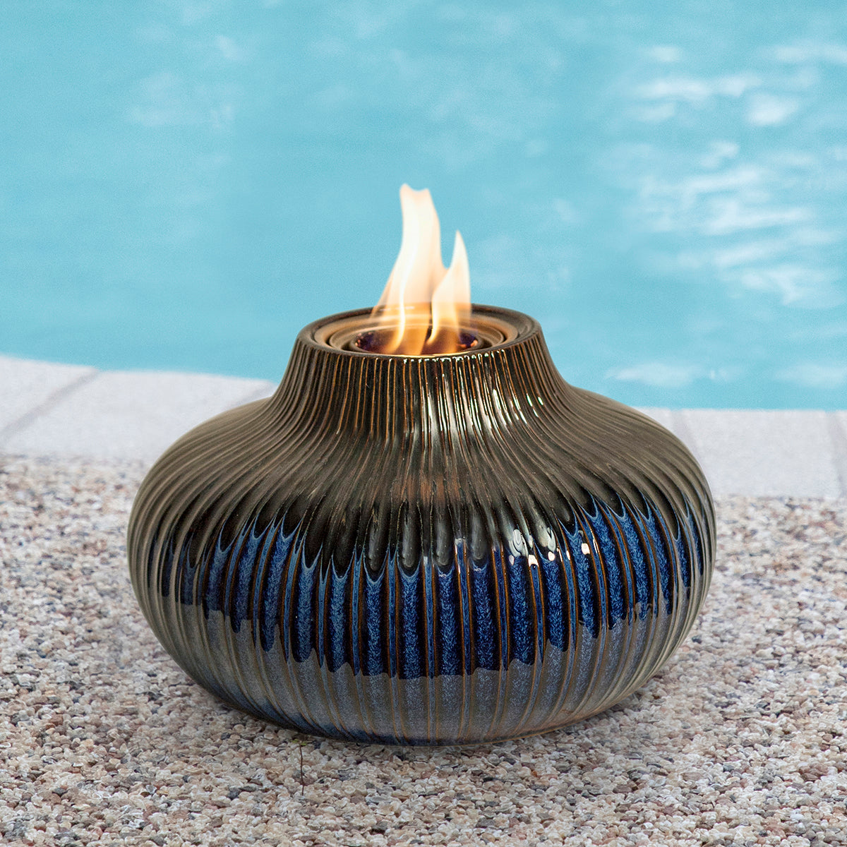 EchoFlame Murano Ceramic Accent Fireplace